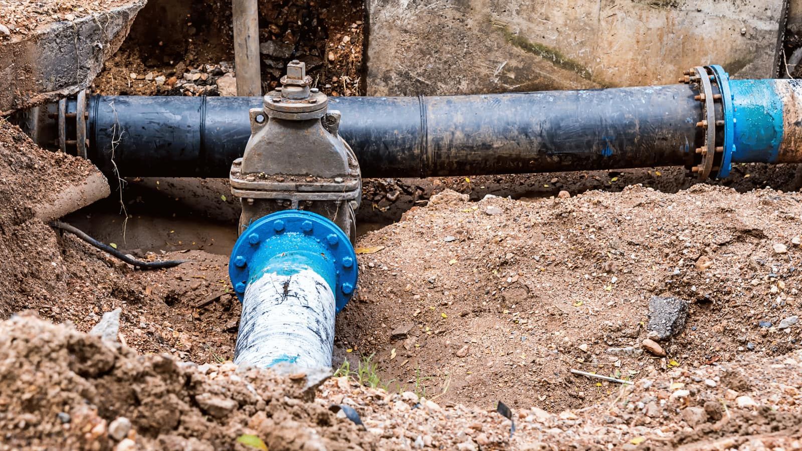 Canalisation eau vanne raccordement réseaux enterrés
